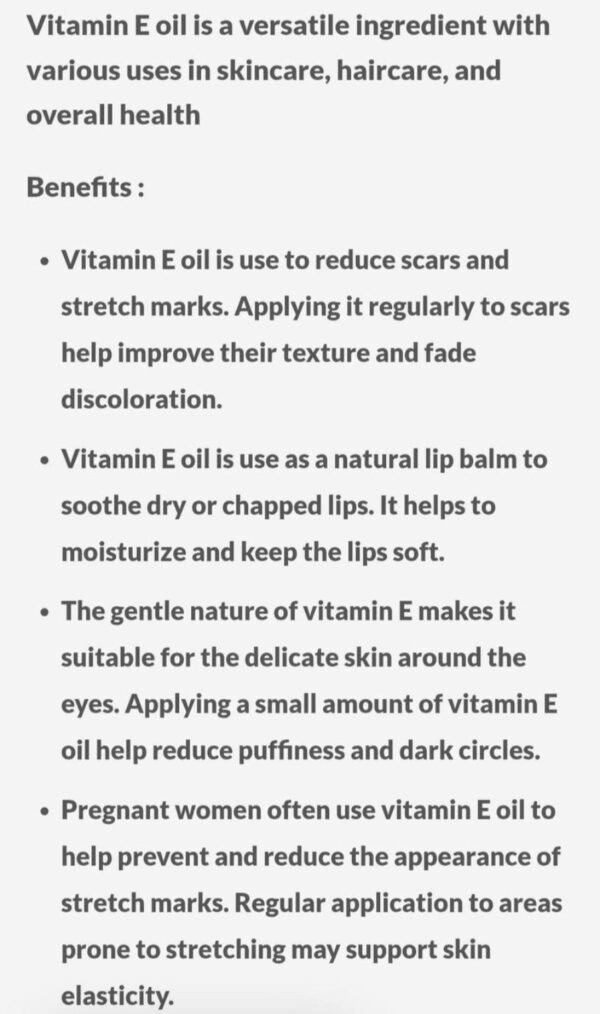 Vitaman E Oil - Image 2