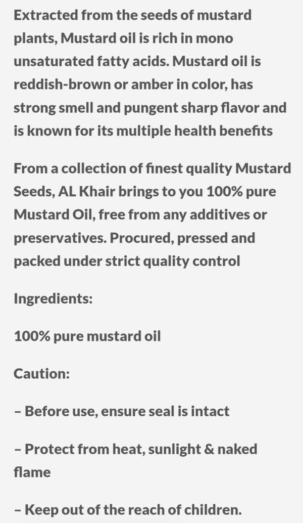 Al Khair Mustard Oil - Image 3