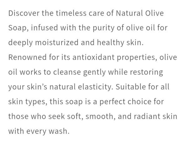 Natural Olive Soap - Image 2