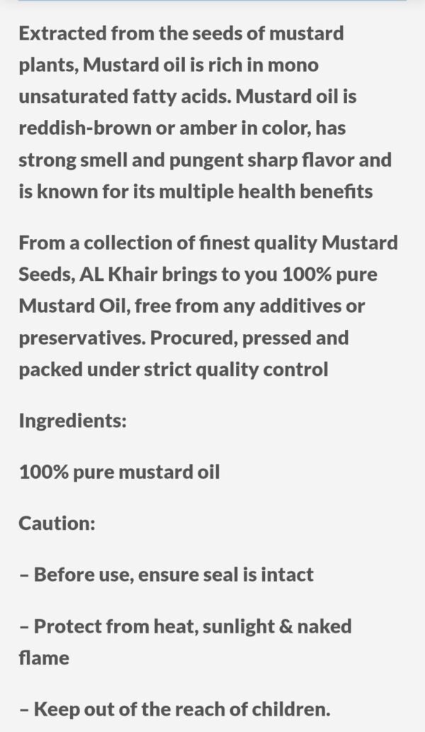 Al Khair Mustard Oil - Image 2