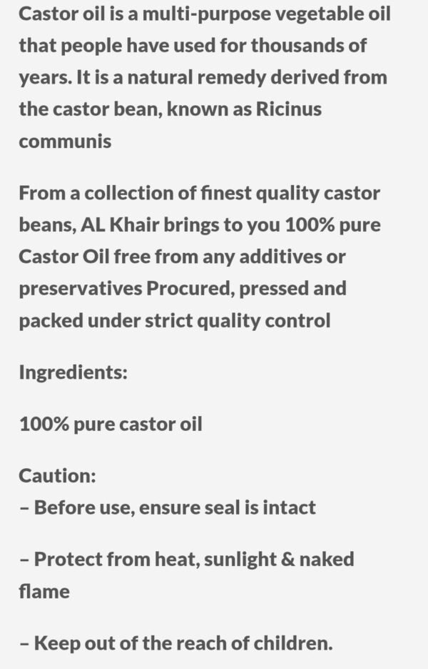 Al khair Castor Oil - Image 2